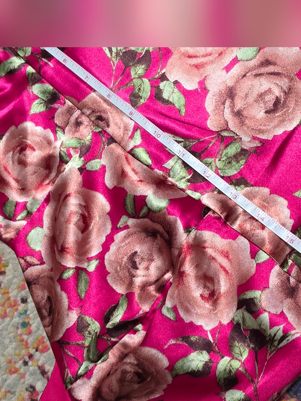 Wild fable Hot Pink Rose-Print Satin Maxi Dress - Picture 4 of 4